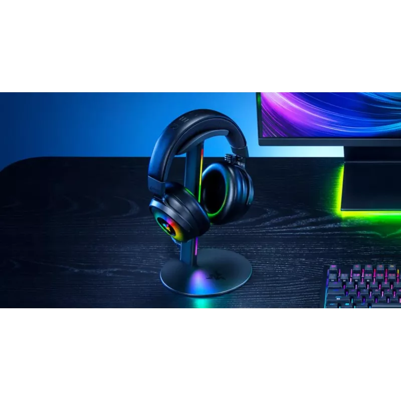 RAZER Base Station V3 Chroma RGB Podstawka pod słuchawki z hubem USB 3.1 2-portowym - Czarny