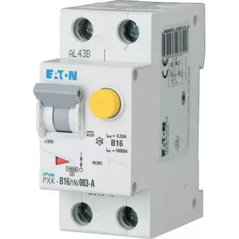 Eaton PXK-B16/1N/003-F Wyłącznik kombinowany RCBO, B16 1P+N 30mA Typ A, 230V, 6kA, 2TE