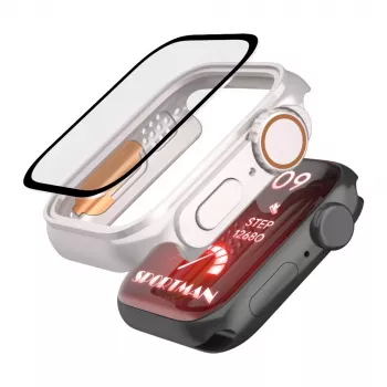 TECH-PROTECT DEFENSE360 Apple Watch 4/5/6/SE (44mm) Tytan/Pomarańczowy Wytrzymały Case z Zintegrowanym Paskiem