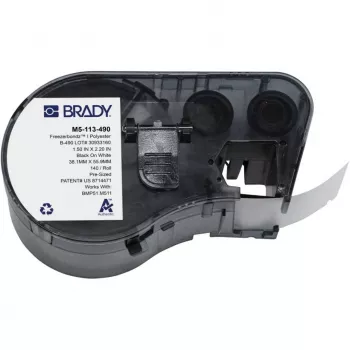 BRADY M5-113-490 Etykiety poliestrowe FreezerBondz II do BMP51/BMP53/M511, białe, 38,1 mm x 25,4 mm, 250 etykiet