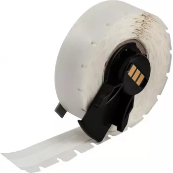 BRADY M6C-375-498 Etykieta z tkaniny winylowej, wielofunkcyjna, wielokrotnego pozycjonowania, biała, 9,53 mm x 9,14 m