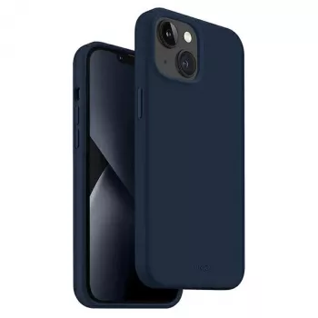 UNIQ Lino Etui Marine Blue do iPhone 14 Plus / 15 Plus 6,7 cala