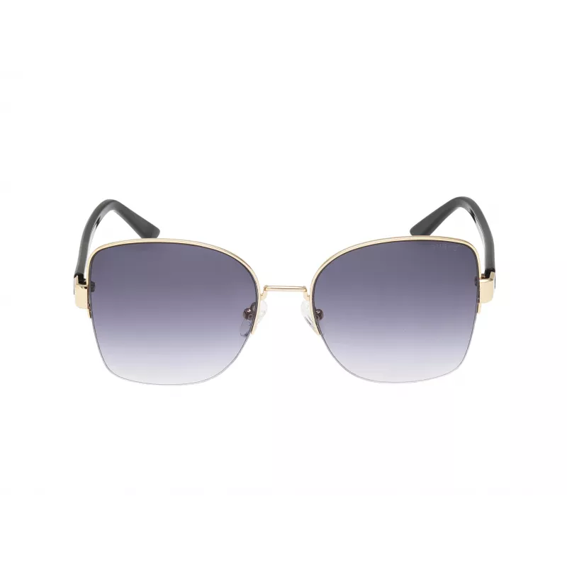 Okulary przeciwsłoneczne GUESS damskie GF00052-5932B Cat Eye, oprawka Havana, szkła brązowe gradientowe, 59mm