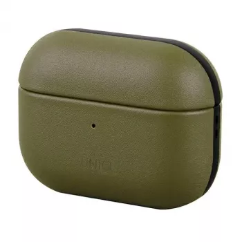 UNIQ Terra Etui ze skóry naturalnej do Apple AirPods Pro — Oliwkowy