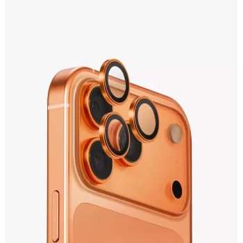 UNIQ Optix Aluminiowa Osłona Obiektywu Aparatu do iPhone 17 Pro / 17 Pro Max z Aplikatorem, Opal