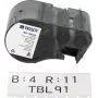 BRADY M5C-1500-422 Kaseta z etykietami ciągłymi do BMP51/BMP53/M511 - winyl samolaminujący, 25,4 mm x 6,4 m, biały/przezroczysty