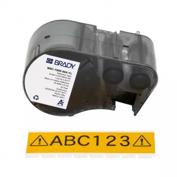 BRADY BMP51/BMP53/M511 Etykieta winylowa samolaminująca, biała/przezroczysta, szerokość 1 cala, rolka 21 stóp