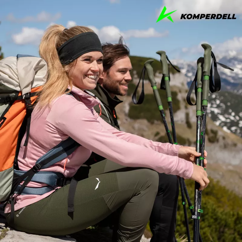 Kije trekkingowe Komperdell Carbon Pro Zero, zielone