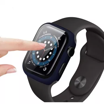 Etui Tech-Protect Defense360 na Apple Watch 44mm (Series 4/5/6/SE) - pełna ochrona obudowy z hartowanym szkłem ochronnym na ekran, czarne