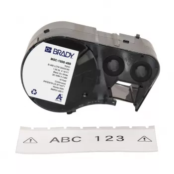 BRADY M5C-1500-499 Samolaminująca rolka etykiet winylowych do BMP51/BMP53/M511, 12,7 mm x 6,4 m, biała