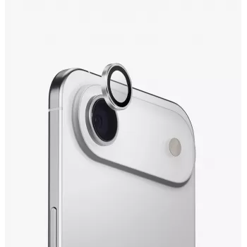 UNIQ Optix Aluminium ochraniacz na obiektyw aparatu z aplikatorem do Apple iPhone Air, srebrny