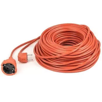 POWER PLANT, LLC 40m Heavy-Duty Przedłużacz z 1 gniazdem Schuko, kabel gumowy 3x2,5mm², IP44, 16A, 230V, czarny