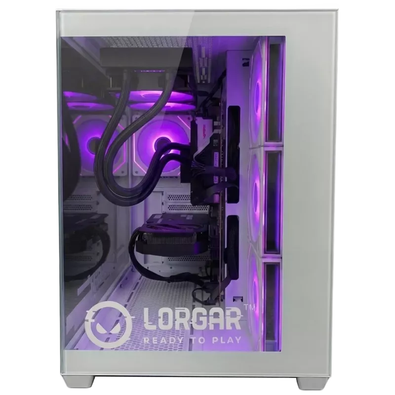 LORGAR ADVANCED A201 Komputer do gier - AMD Ryzen 5 7500F, GeForce RTX 5060 Ti 16GB, 32GB DDR5, 1TB NVMe SSD, 750W PSU, Biały