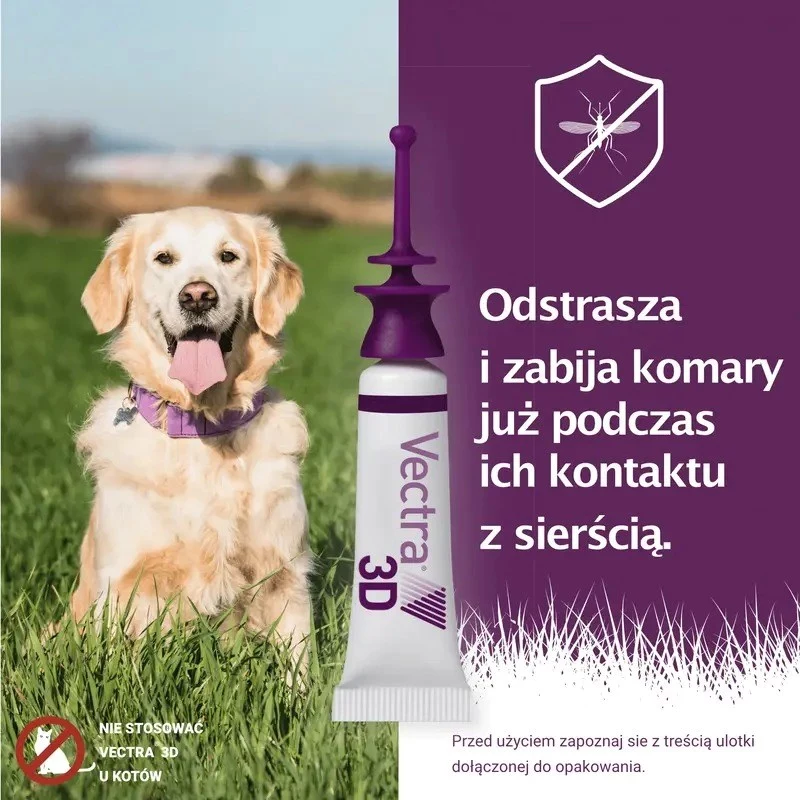 Ceva Vectra 3D Spot-On Solution dla bardzo dużych psów powyżej 40 kg, 3 pipety, 8,0 ml każda
