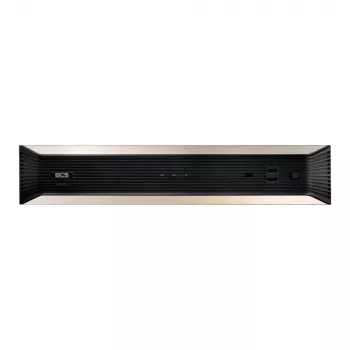 BCS 64-kanałowy 4K AI Rejestrator Sieciowy, 8-zatokowy RAID, 384 Mbps, Rozpoznawanie Twarzy, ANPR, 2U Rackmount