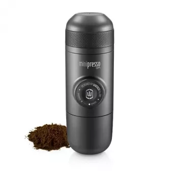 Wacaco Minipresso GR Przenośny ekspres do kawy espresso - ręczny, 8 bar, kawa mielona, czarny