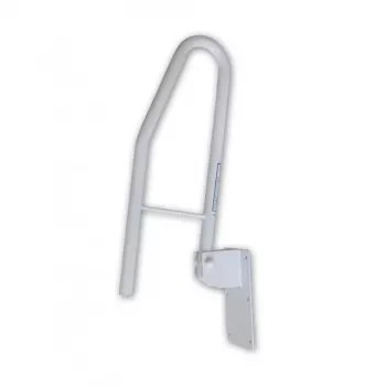 MOBILEX PLU058 Składany uchwyt łazienkowy - Metal, Biały, 600 mm wysięg, 150 kg obciążenie