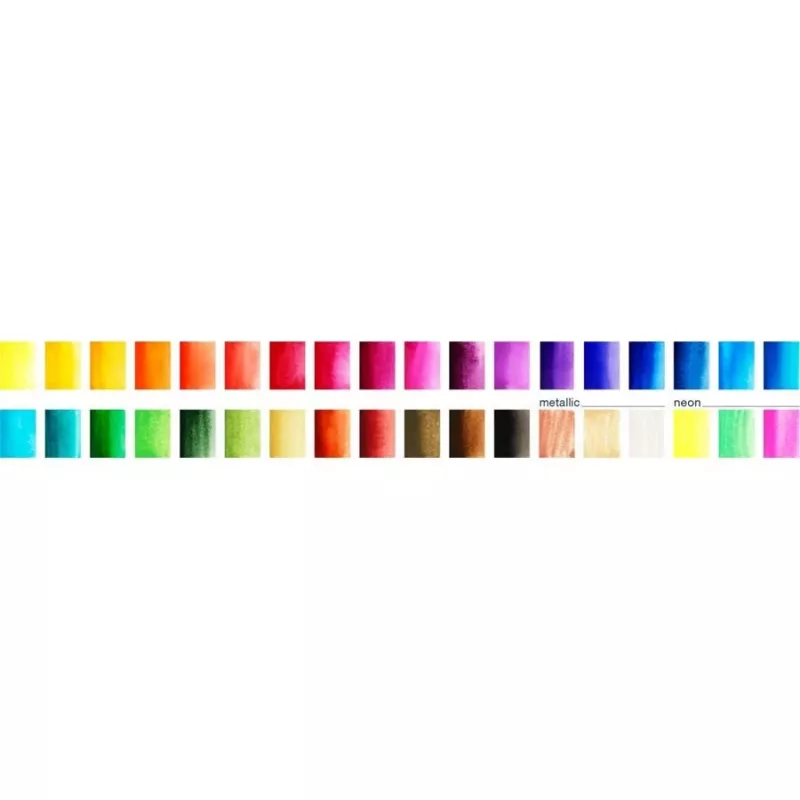 Faber-Castell Creative Studio Zestaw farb akwarelowych, 36 kolorów w kostkach z pędzlem i gąbką, paletka w wieczku, jakość studencka, transparentne, z możliwością wymiany, przenośne plastikowe pudełko