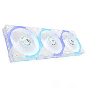 ASUS ROG Strix GR120 ARGB Reverse Biały 3w1 Zestaw wentylatorów obudowy, 120mm PWM, 2500 RPM, 70.38 CFM, 3.88 mmH2O, łożysko FDB, Aura Sync