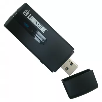 Longshine LCS-8133 Adapter bezprzewodowy, USB 3.0, 300Mbit/s, 2.4GHz, 802.11n, Mini Dongle, Czarny