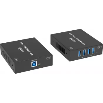 InLine® Przedłużacz USB, Cat.6, USB 3.2, 100m, Zestaw