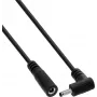 InLine® Przedłużacz DC, wtyk kątowy, 3,5 x 1,35 mm, czarny, 3 m