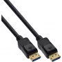Kabel DisplayPort 2.1 InLine® UHBR20 80 Gb/s, czarny, złocone styki, 0,5 m