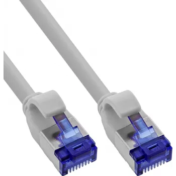 INLINE B-74933 Slim Cat.6A S/FTP LSZH Patchcord, szary, 0,30 m, 150 szt.