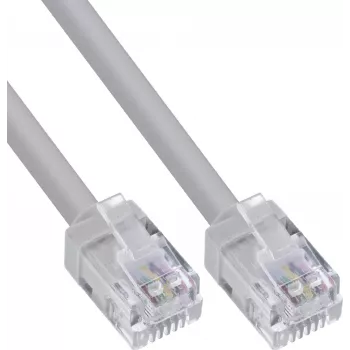 InLine® Modułowy kabel okrągły RJ12, wtyk męski do wtyku męskiego, 6-żyłowy, 6P6C, 7,5 m