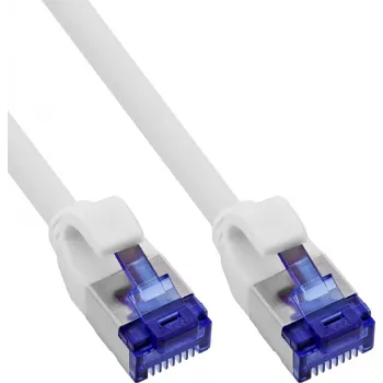 INLINE® B-74955W Slim Cat.6A S/FTP LSZH Kabel krosowy, biały, 0,5 m, 150 szt.
