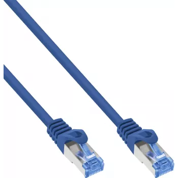 INLINE B-72633B Cat.6A S/FTP LSZH Patch Cable, CCA, Blue, 0.30m, 150-Piece Bulk Pack
