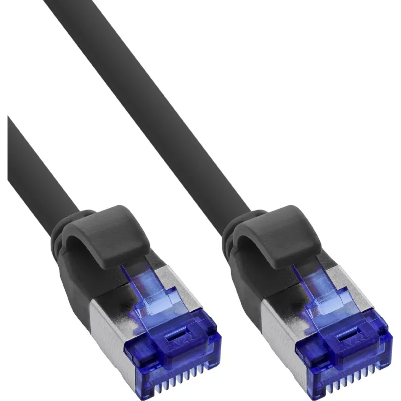 INLINE B-74914S 100-Pack Slim Cat.6A S/FTP LSZH Patch Cable, 1.5m, Czarny