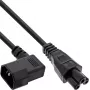 InLine® Przewód zasilający C14 żeński kątowy do C5 męskiego, czarny, 5m