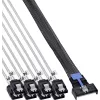 InLine® MCIO x8 kabel rozgałęźny do 8x SATA, 0,75 m