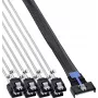 InLine® MCIO x8 kabel rozgałęźny do 8x SATA, 0,75 m