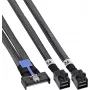 InLine® MCIO Kabel, MCIO x8 do 2x MiniSAS-HD SFF-8643, 1 m