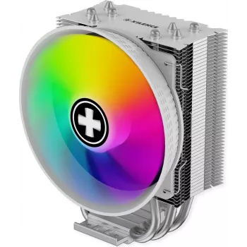 Chłodnica CPU Xilence M404PRO.W.ARGB - Biała, wentylator ARGB 120mm, 4 ciepłowody, TDP 150W, Intel/AMD