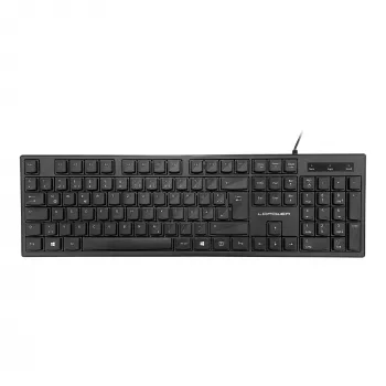 LC-Power LC-KEY-903DE Klawiatura biurowa, USB, czarna, układ niemiecki