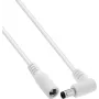 InLine® Przedłużacz DC, wtyk kątowy, 5.5 x 2.5 mm, biały, 5 m