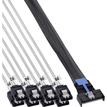 InLine® MCIO x8 Breakout Cable do 8x SATA, 1 m