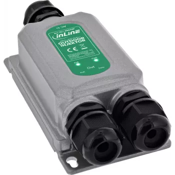 InLine® 60W PoE++ Injector do użytku na zewnątrz, Gigabit, IP67