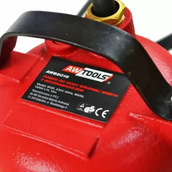 AWTOOLS Pompa do wody brudnej z rozdrabniaczem 850W - zatapialna pompa do ścieków, 15000 L/h, wysokość podnoszenia 10 m, rozdrabniacz ze stali nierdzewnej, automatyczny pływak, przewód 10 m, IPX8