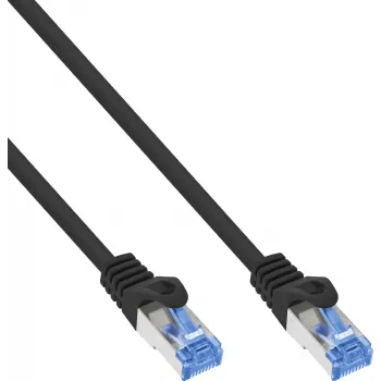 INLINE B-72601S 80-Pack Cat.6A S/FTP LSZH Patch Cable, CCA, Black, 1m