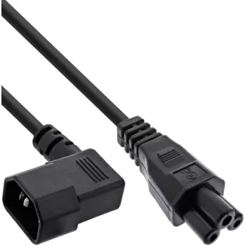 InLine® Przewód zasilający, żeńskie C14 kątowe do męskiego C5, czarny, 2m