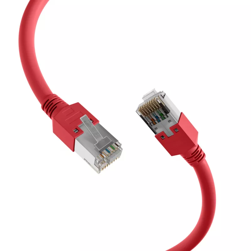 EFB Elektronik K2793.0,50 skrosowany kabel krosowy RJ45 Cat.5e SF/UTP, Hirose TM11, Draka UC300, 0,5 m, czerwony