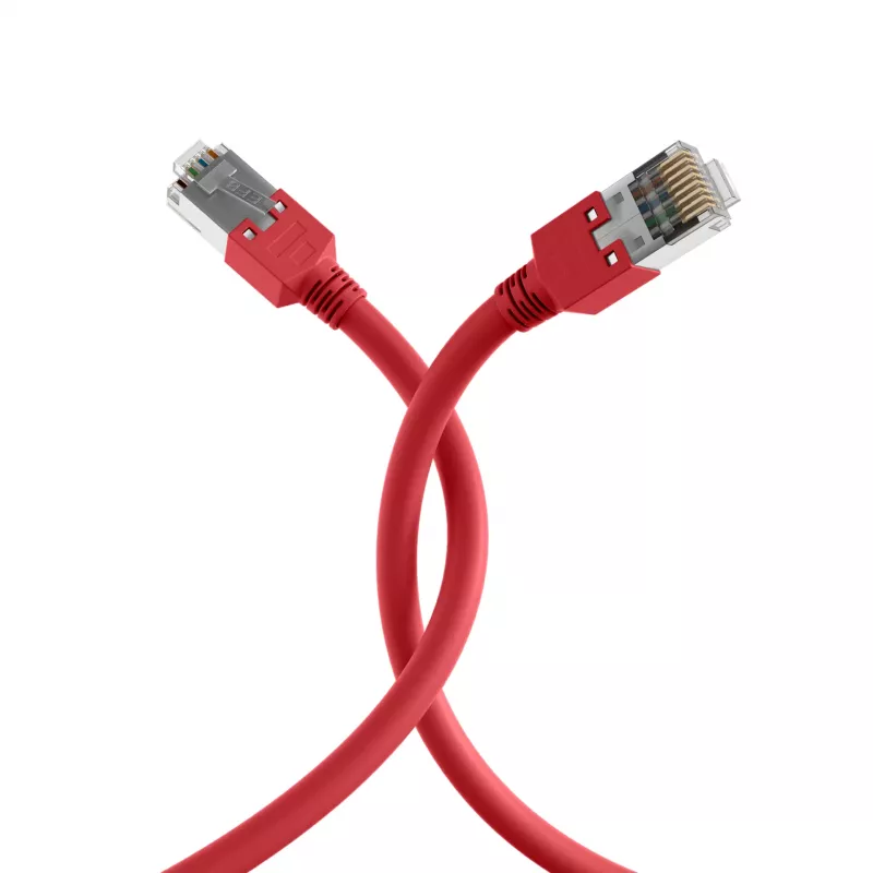 EFB Elektronik K2793.0,50 skrosowany kabel krosowy RJ45 Cat.5e SF/UTP, Hirose TM11, Draka UC300, 0,5 m, czerwony