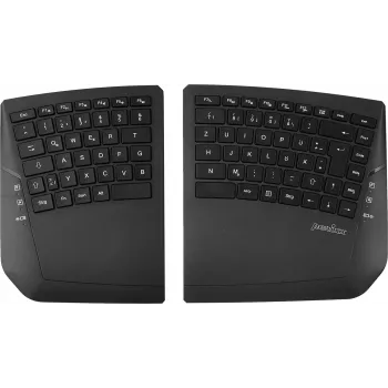 Perixx PERIBOARD-624 B DE – Bezprzewodowa ergonomiczna klawiatura dzielona, układ niemiecki, czarna