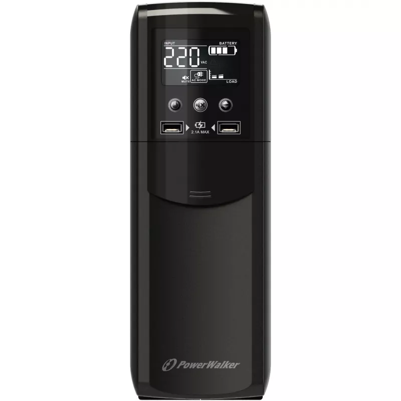 PowerWalker VI 800 CSW UPS Line-Interactive - 800VA/480W, 2 gniazda Schuko, AVR, USB