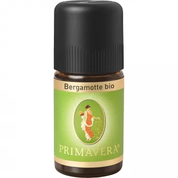 PRIMAVERA Organiczny olejek eteryczny z bergamotki, 5 ml, tłoczony na zimno, Citrus Bergamia, 100% czysty do aromaterapii