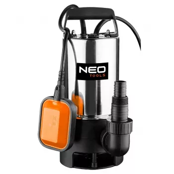 NEO TOOLS Pompa zatapialna do brudnej wody 900W, 13000 L/h, 8m podnoszenia, stal nierdzewna